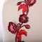 2 Pieces Red and Burgundy Flower Patches Embroidered Cherry Blossom Pair with Iron-On Backing for Jackets & Crafts